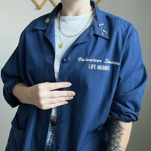 Vintage Volunteer Services Life Member Button Up Shirt